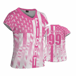 Women's Pink Flag Fight V-neck