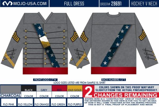 1134 FD Hockey VNeck