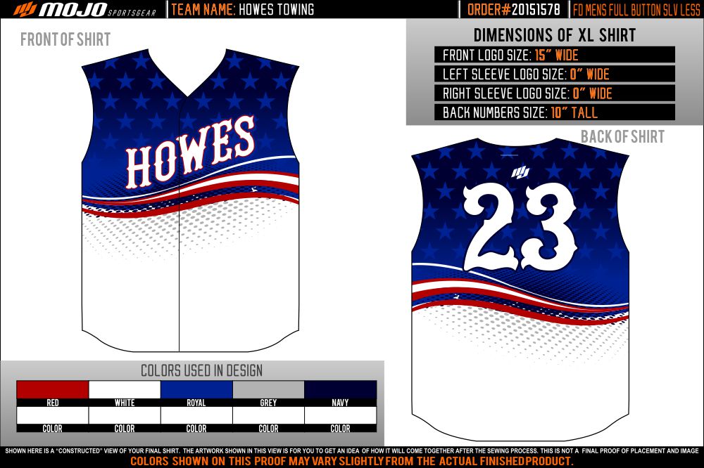 1656 FD Full Button Sleeveless