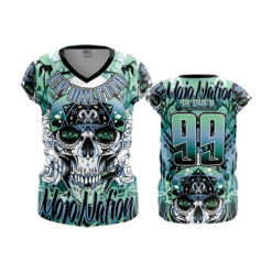 1755 FD Womens V-Neck Capsleeve