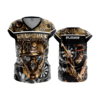 1756 FD Womens V-Neck Capsleeve