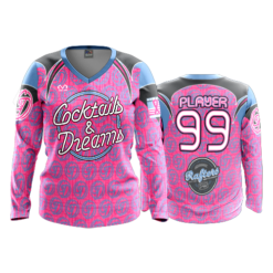 1804 FD Womens V-Neck Longsleeve-FLO INK + $5
