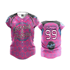 1804 FD Womens Full Button Capsleeve-FLO INK + $5