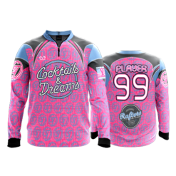 1804 FD Quarter Zip Batting Jacket LS-FLO INK + $5