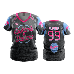 1804 FD Womens V-Neck-FLO INK + $5