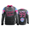 1804 FD Quarter Zip Batting Jacket LS-FLO INK + $5