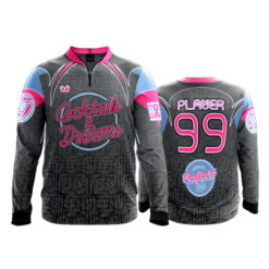 1804 FD Quarter Zip Batting Jacket LS-FLO INK + $5