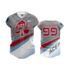 355 FD Womens Full Button Capsleeve