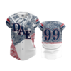 1834 FD Womens Full Button Capsleeve
