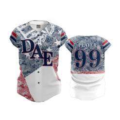 1834 FD Womens Full Button Capsleeve