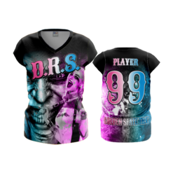 1860 FD Womens V-Neck Capsleeve