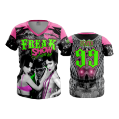 1875 FD Womens V-Neck-FLO INK + $5