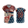 1850 FD Womens V-Neck Capsleeve