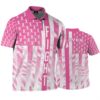 PINK USA FLAG FIGHT POLO