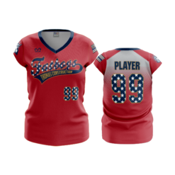 1888 FD Womens V-Neck Capsleeve