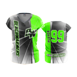 1901 FD Womens V-Neck Capsleeve-FLO INK + $5