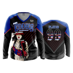 490 FD Womens V-Neck Longsleeve