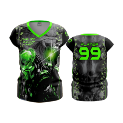 2025 FD Womens V-Neck Capsleeve-FLO INK + $5