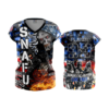 994 FD Womens V-Neck Capsleeve