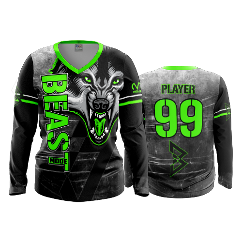 1720 FD Womens V-Neck Longsleeve-FLO INK + $5