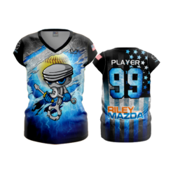 2061 FD Womens V-Neck Capsleeve