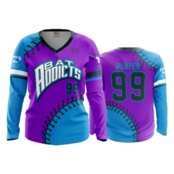 2068 FD Womens V-Neck Longsleeve-FLO INK + $5