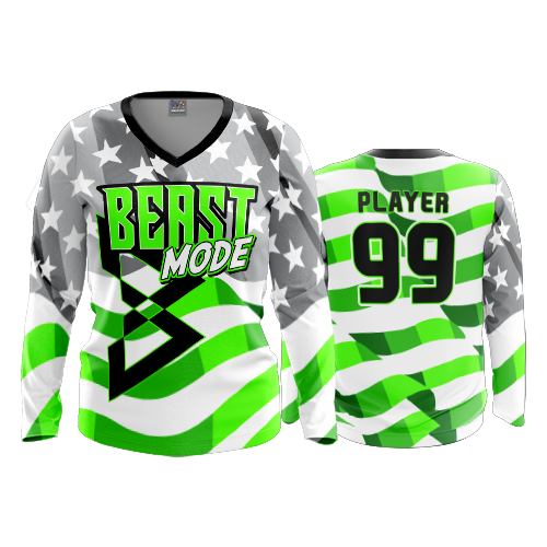 1720 FD Womens V-Neck Longsleeve-FLO INK + $5