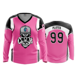 1707 FD Womens V-Neck Longsleeve CRUSH-PINK-RIBBON