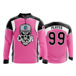 1707 FD Quarter Zip Batting Jacket LS CRUSH-PINK