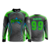 1696 FD Quarter Zip Batting Jacket LS CHILLY-REBELS-GREEN