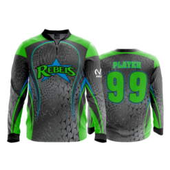 1696 FD Quarter Zip Batting Jacket LS CHILLY-REBELS-GREEN