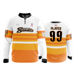 2111 FD Quarter Zip Batting Jacket LS BANDITS-WHITE
