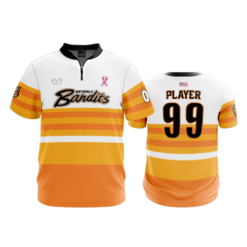 2111 FD Quarter Zip Batting Jacket SS BANDITS-WHITE