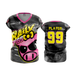 2115 FD Womens V-Neck Capsleeve RALLY-PIGS