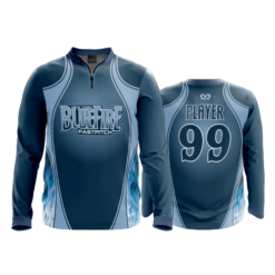 2121 FD Quarter Zip Batting Jacket LS BLUEFIRE-NAVY