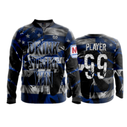 2118 FD Quarter Zip Batting Jacket LS DRINK-STRIKE-WIN