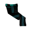 1169 CL BLACK CUSTOM BRAID MENS PANT LACE-UP