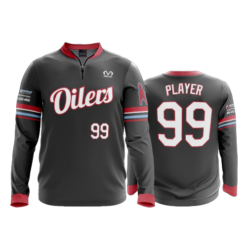 305 FD Quarter Zip Batting Jacket LS OILERS