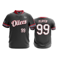 305 FD Quarter Zip Batting Jacket SS OILERS
