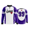 2133 FD Quarter Zip Batting Jacket LS OHIO-CLASSICS-WHITE