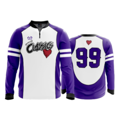 2133 FD Quarter Zip Batting Jacket LS OHIO-CLASSICS-WHITE