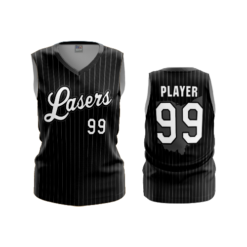2129 FD Womens V-Neck Sleeveless LADY-LASERS-BLACK