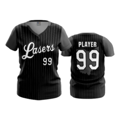 2129 FD Womens V-Neck LADY-LASERS-BLACK
