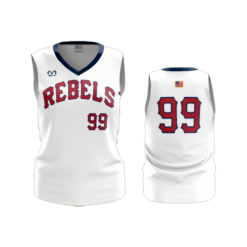 2102 FD Womens V-Neck Sleeveless REBELS-WHITE-ADDONS