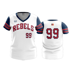 2102 FD Womens V-Neck REBELS-WHITE-ADDONS