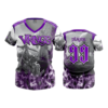 2136 FD Womens V-Neck 808-VIKINGS-FLO INK + $5