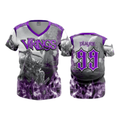 2136 FD Womens V-Neck 808-VIKINGS-FLO INK + $5