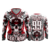 2138 FD Womens V-Neck Longsleeve EP-MILITIA-RED-WHITE