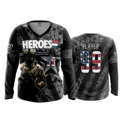 2162 FD Womens V-Neck Longsleeve AMERICAN-HEROES