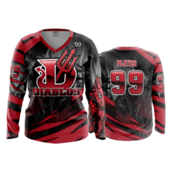 FD Womens V-Neck Longsleeve DIABLOS